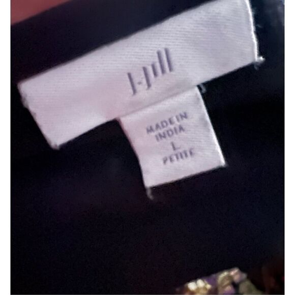 GREAT CONDITION J.Jill Embroidered Ladder Stitch Peasant Top Womens Size PL  Bas - Picture 8 of 9